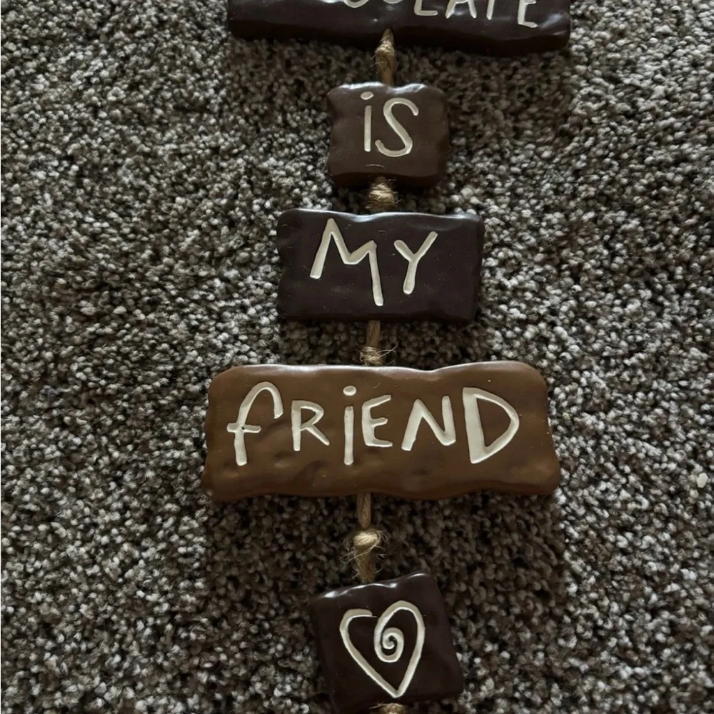 Chocolate-Themed Wall Hanging Decor lot of 2
